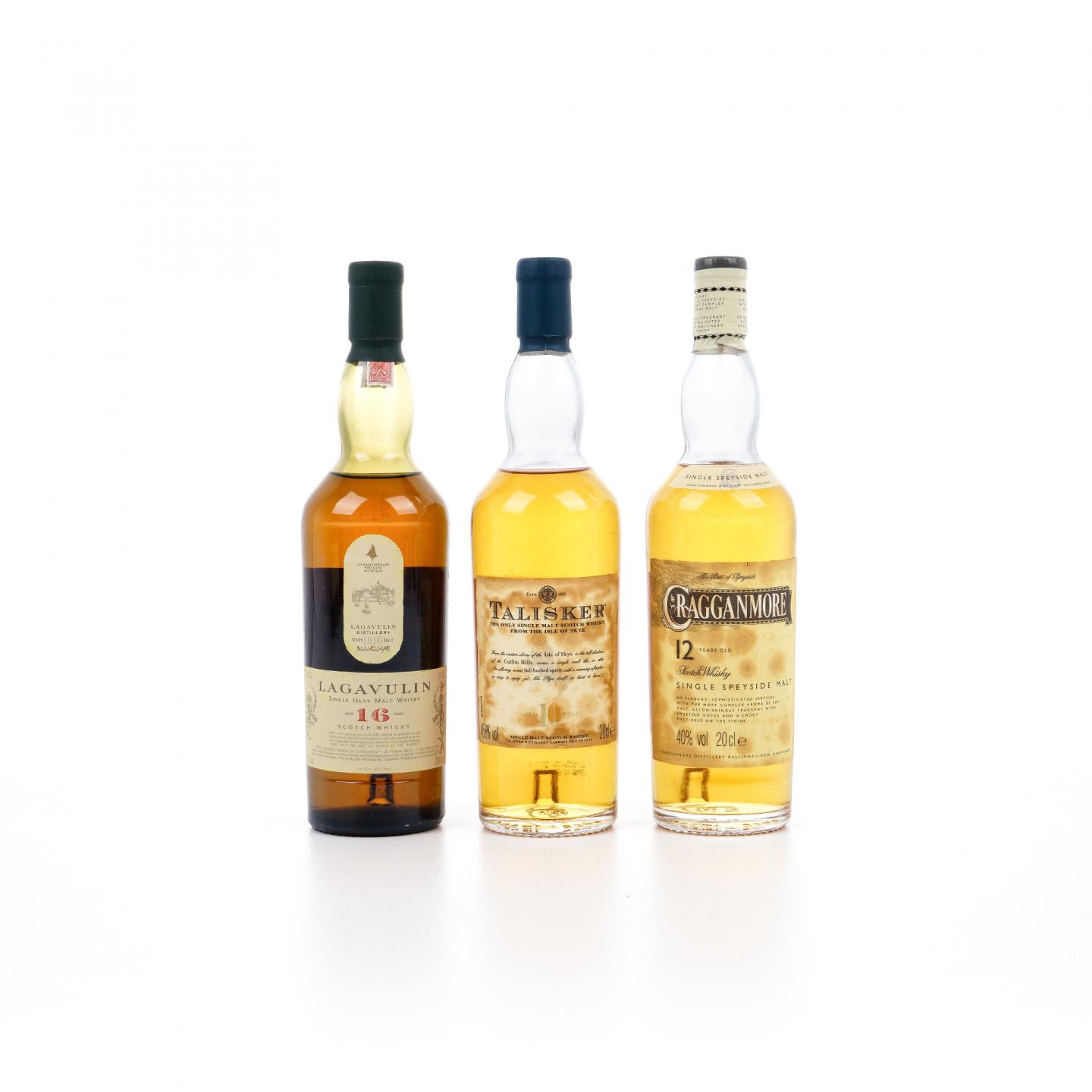【中样】泰斯卡10年/乐加维林16年/克莱根摩12年 200ml*3瓶组