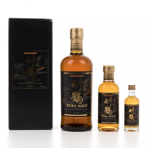 竹鹤 Pure Malt 黑标 700ml+180ml+50ml 3支组
