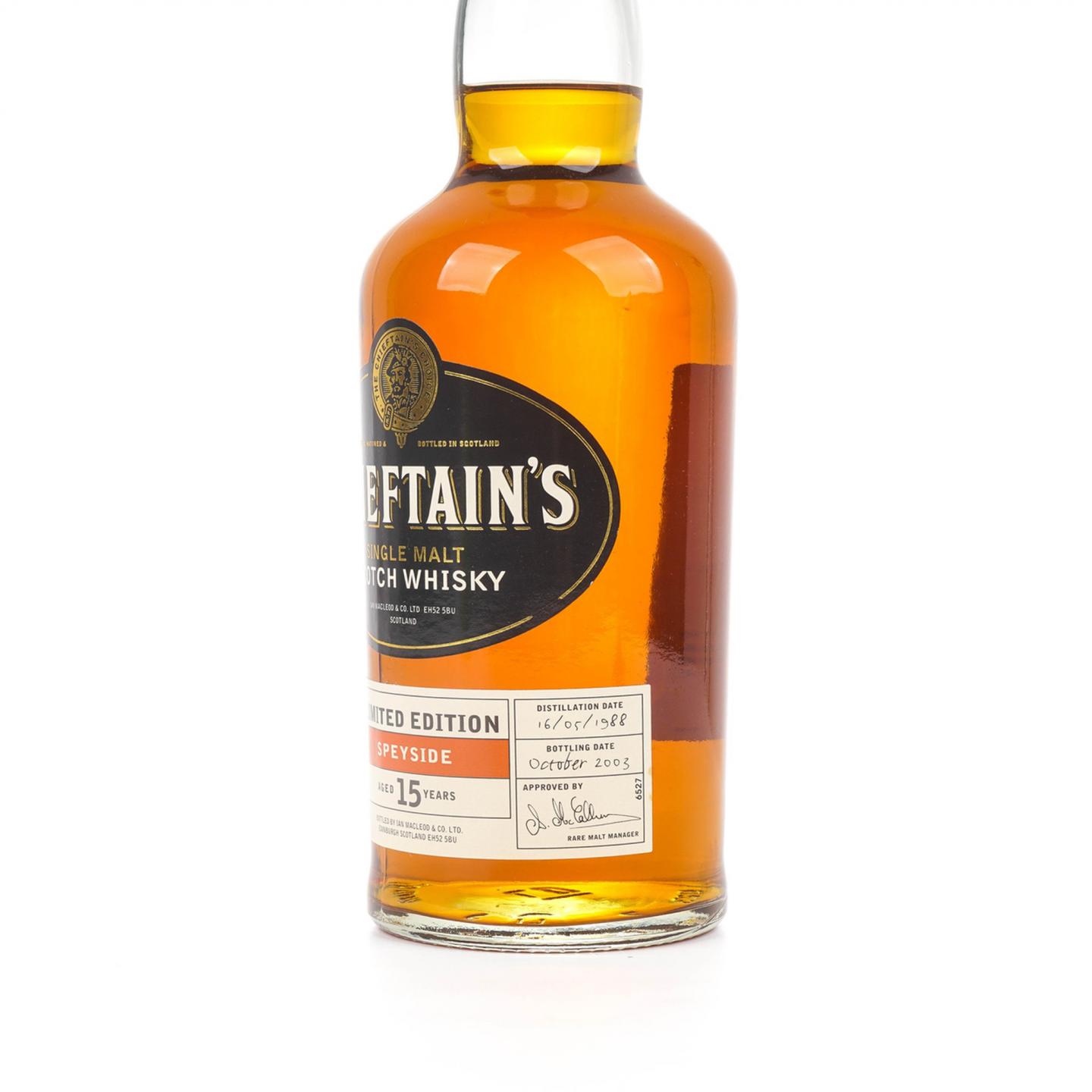 Chieftain's 15年 1988-2003 秘密斯佩塞 限量版